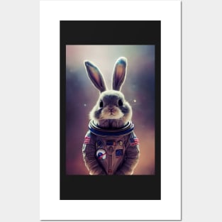 Bunny in space suit Posters and Art